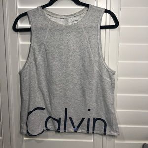 CLAVIN KLEIN GREY ATHLETIC TANK TOP